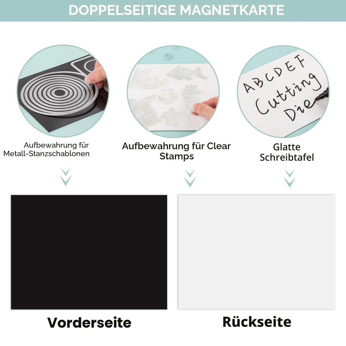 40 Stück Stanzformen- und Stempel-Aufbewahrungstaschen und Magnetbögen, 0,7 mm Dicke magnetische Blätter für Stanzformen-Aufbewahrung, 17,8 x 12,7 cm Bastel-Stanzformen-Aufbewahrungsumschläge