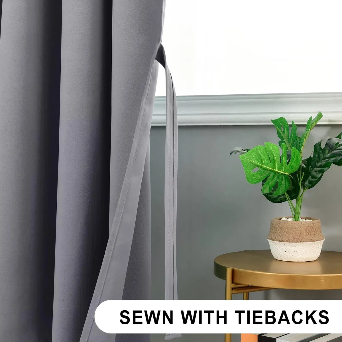 DWCN Gardinen Blickdicht Vorhänge mit Kräuselband 2er Set H175 x B140 cm, Verdunklungsvorhänge mit Vorhang-Krawatten, Vorhänge Wohnzimmer Schlafzimmer Thermogardine Kälteschutz Wämreisolierende, Grau