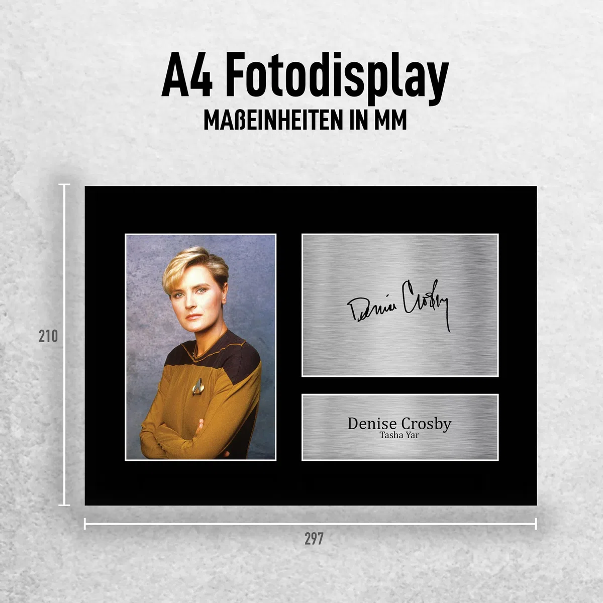 HWC Trading A4 Denise Crosby Star Trek Tasha Yar Geschenke Gedruckt Signiert Autogramm Bild Für Fernsehshow Fans