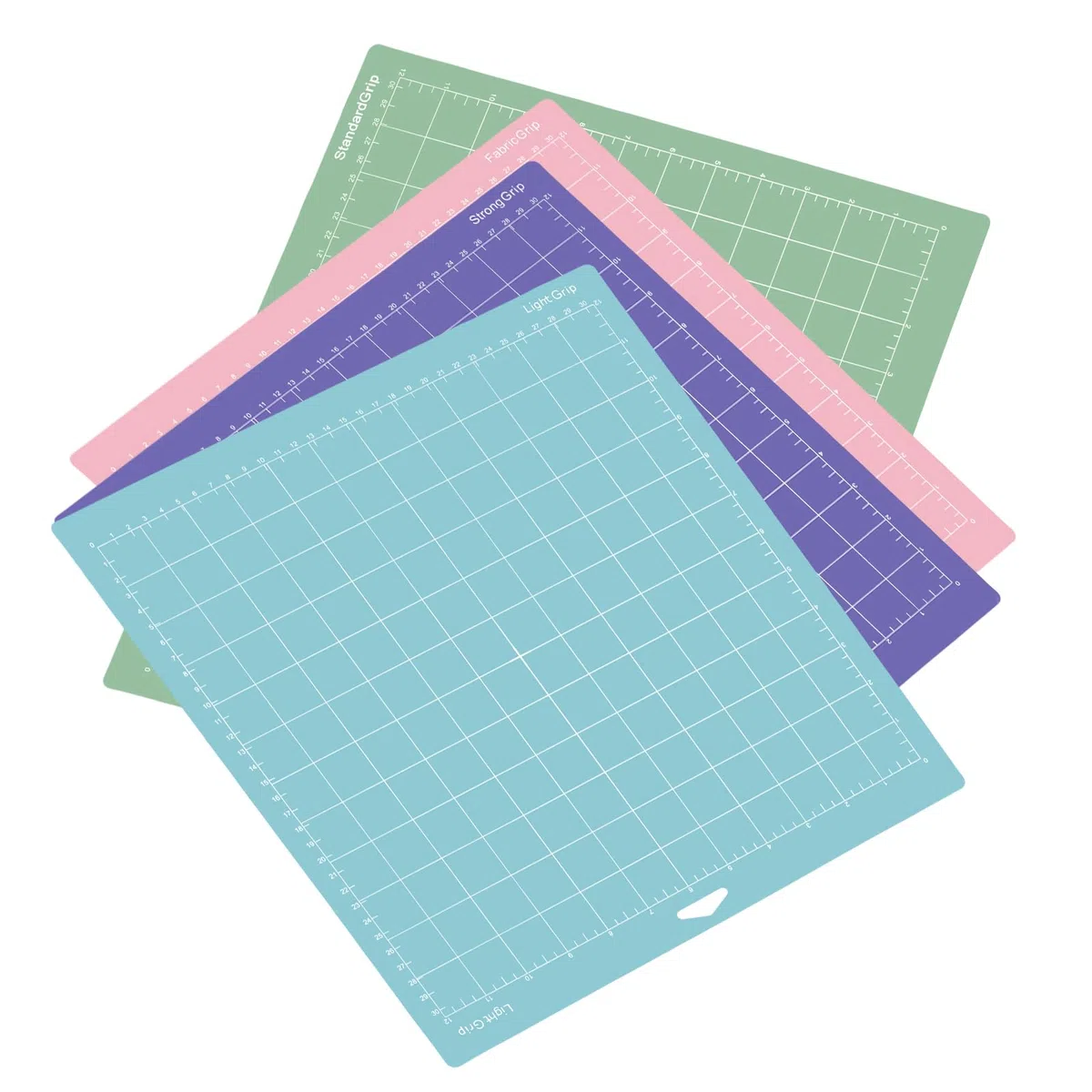 KEILEOHO 12 Stück Schneidematte, 30,5x30,5cm, Rosa Grün Lila Blau Standardgrip Schneidunterlage, Plotter Zubehör für Handwerk