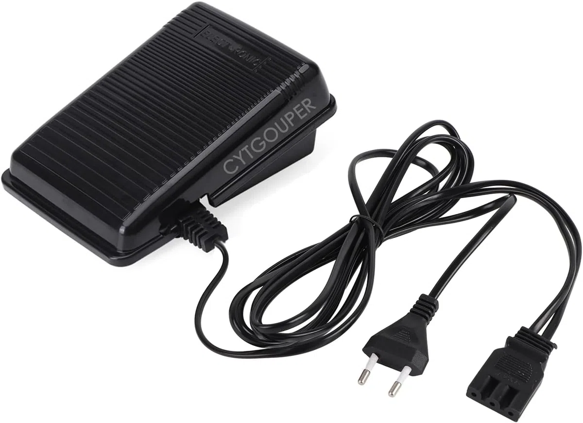 Fußpedal Nähmaschine, Langlebige Ersatzteile für Nähmaschine Zubehör, Fußpedal Controller für Nähmaschine, Elektronische Fußpedal Controller (EU Plug 220V)