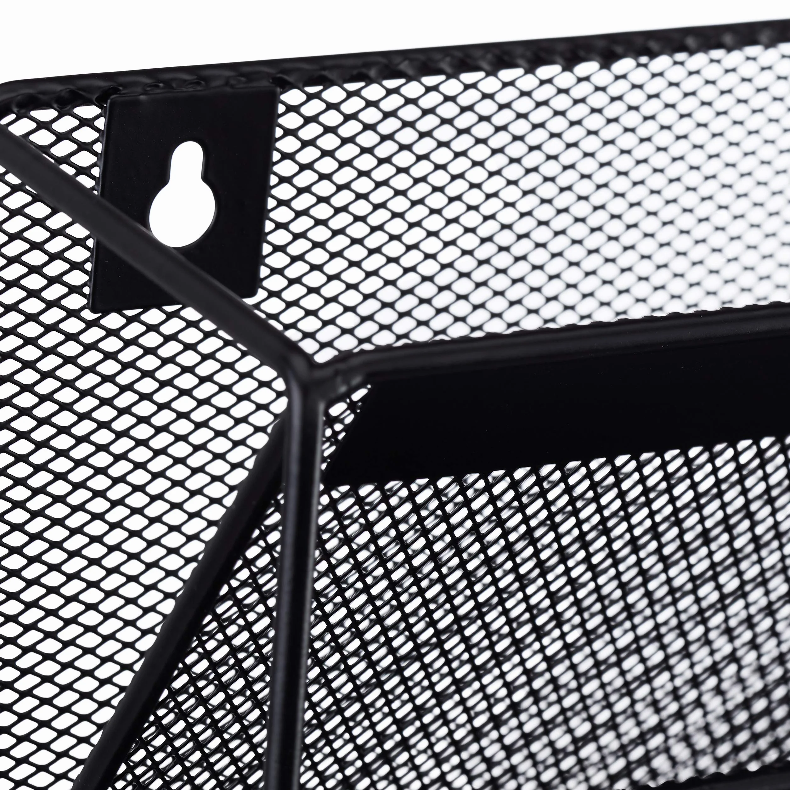 Relaxdays Zeitschriftenhalter Wand, Prospekthalter A4, Zeitschriften Wandhalter, Metall, HxBxT: 40 x 32 x 10 cm, schwarz