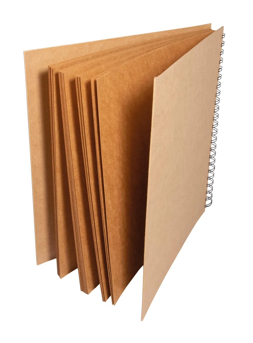 Rayher Scrapbooking Album, 30,5 x 30,5 cm, 40 Blatt (80 Seiten), säure- und ligninfrei, Fotoalbum, Spiralalbum aus Kraftpapier, selbst gestalten, Hochzeit, Taufe, Geburtstag, 60681000