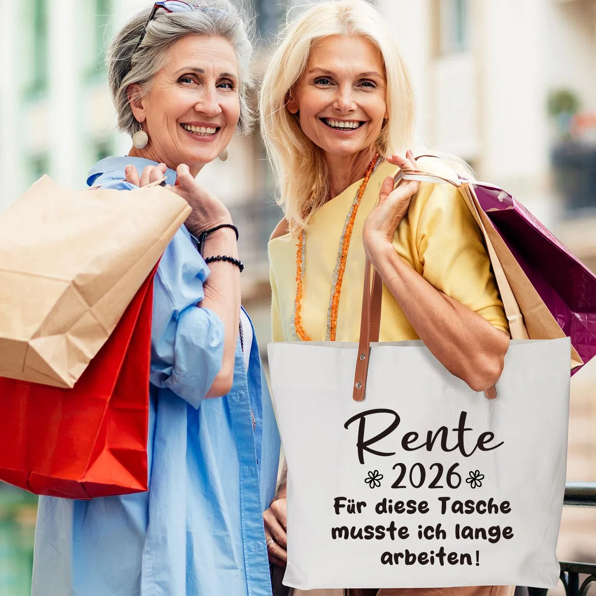 Rentner Tasche für Frau Mann, Geschenke zum Ruhestand, Tote Bag für Renteneintritt, Einkaufstasche als Ruhestandsgeschenk, Abschiedsgeschenk Rentner Tasche, Geschenke für Kollegin zum Ruhestand