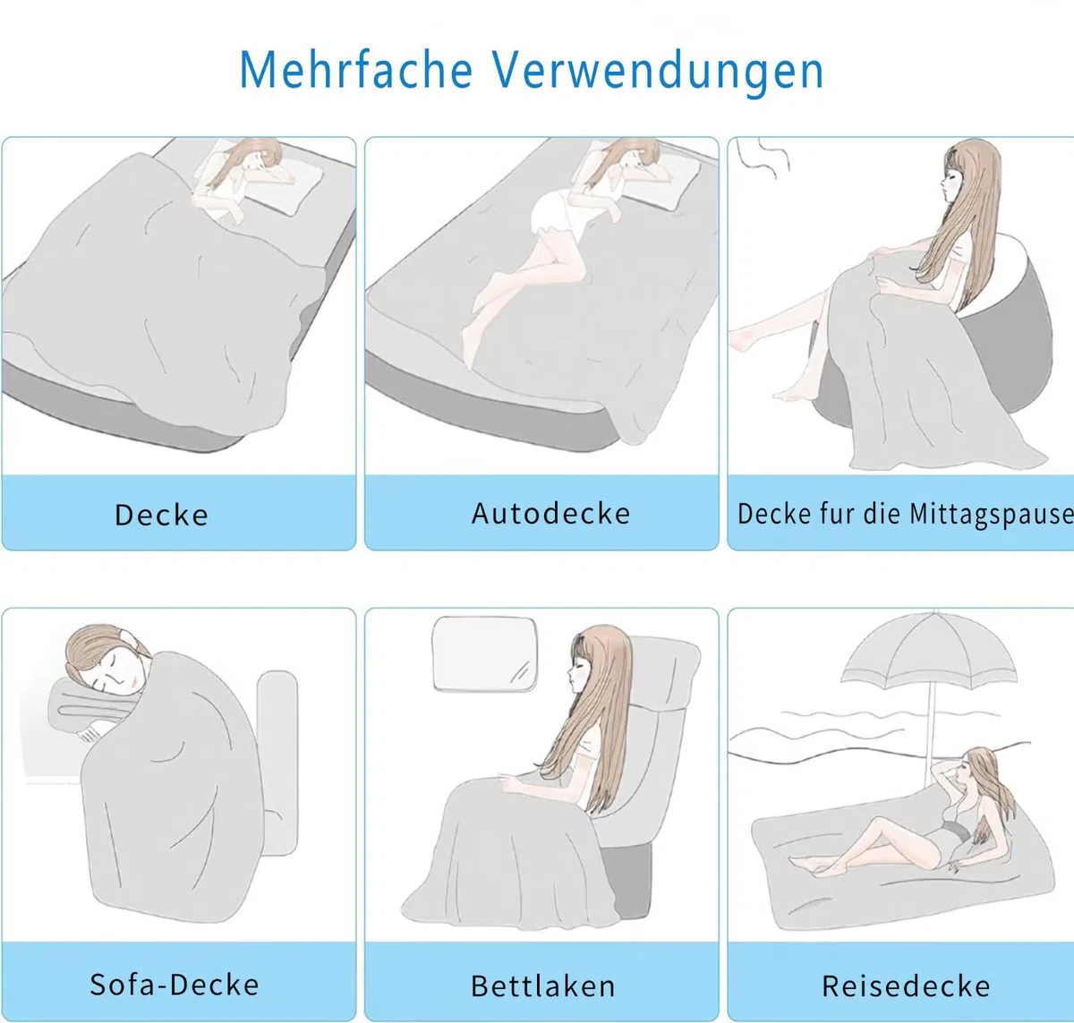 Kühldecke für Menschen, Kühlende Decke, Körper kühl halten, Doppelseitig Sommerdecke, Cooling Sleep Decke Bambusfasern Decke, doppelseitig Kinderdecke,Doppeltes Kältegefühl absorbiert Körperwärme