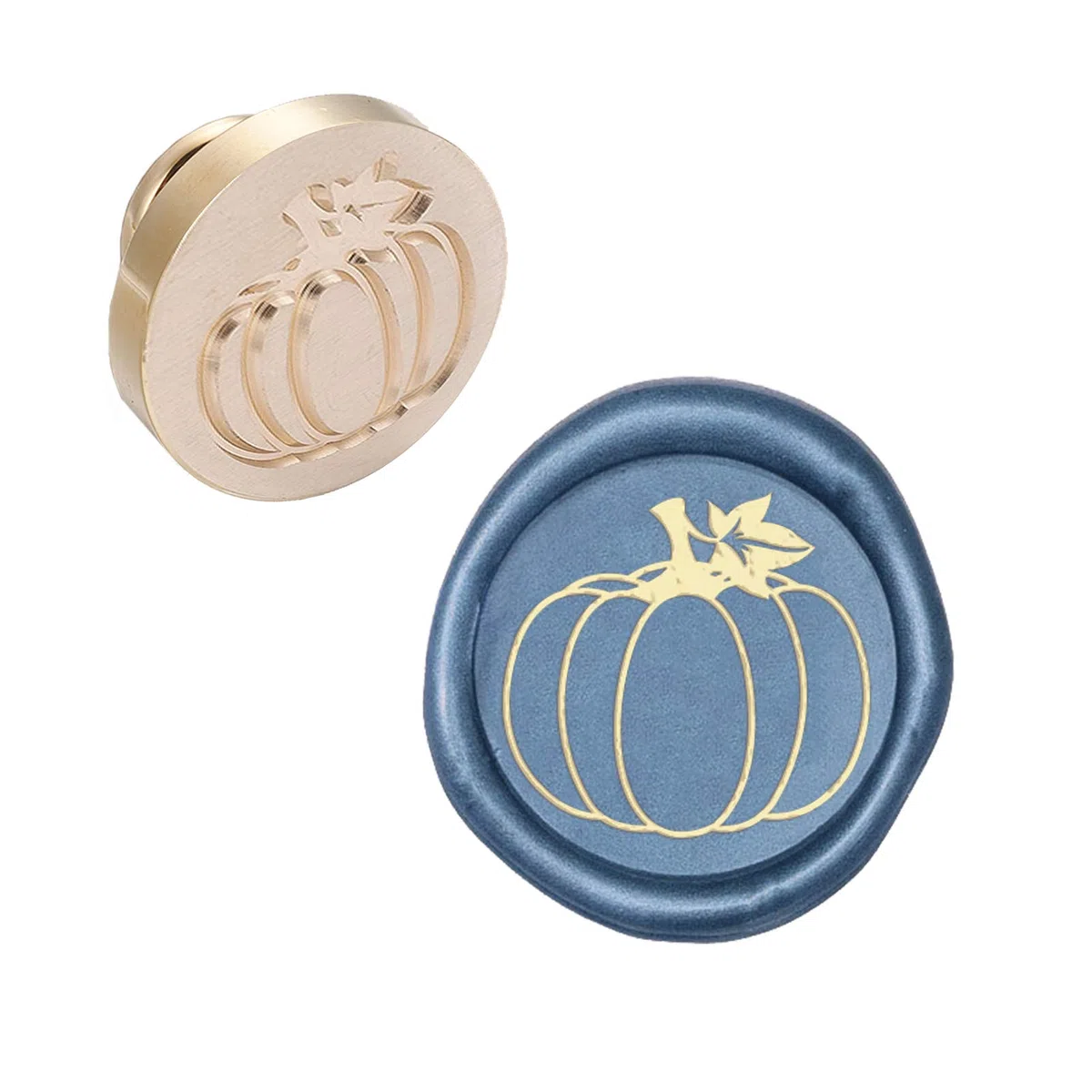 CRASPIRE Wax Seal Stempelkopf Kürbis Abnehmbare Versiegelung Messing Stempelkopf Für Kreative Geschenkumschläge Einladungskarten Dekoration