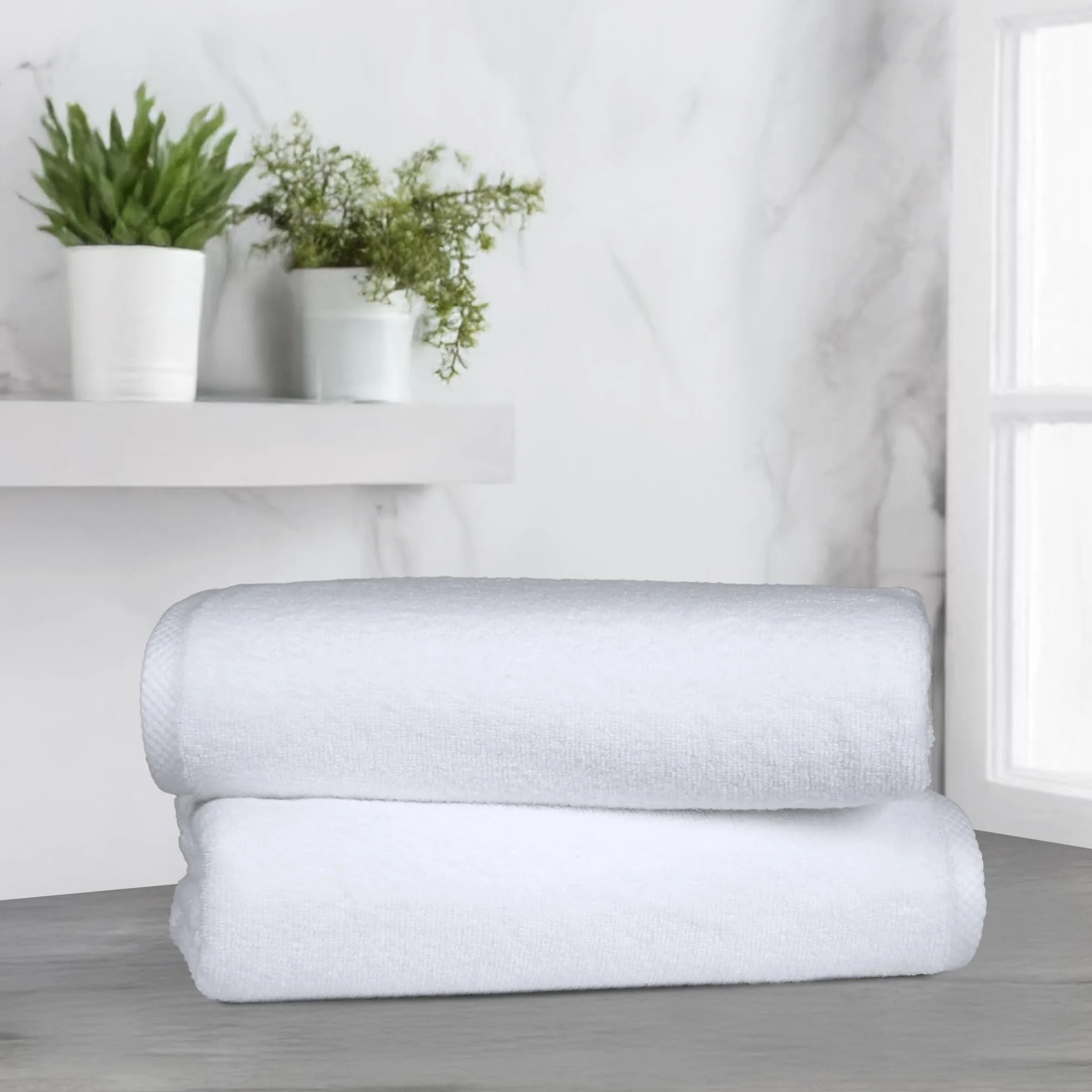 Amazon Basics Badetuch Set, 100 % Baumwolle, 70 x 140 cm, 2 Stück | Handtuch-Set