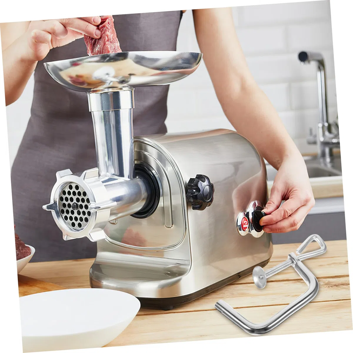 Ciieeo Universeller Pasta Maker Fixierclip 6.10X2.76X0.39In Metallklemme Zur Stabilen Befestigung Von Nudelmaschinen Ersatzteil Für Küche Und Haushalt