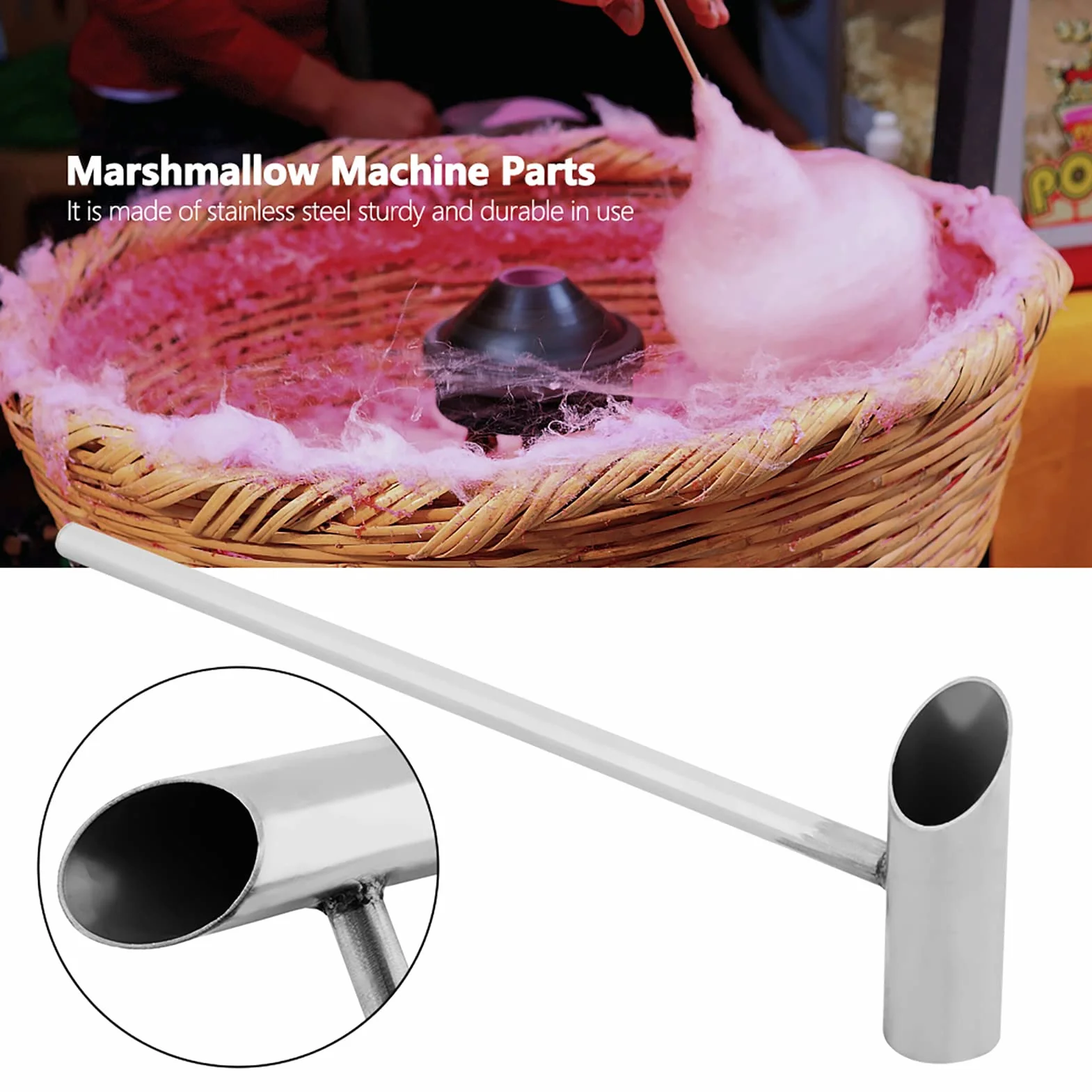 29cm Edelstahl Zuckerwatte Löffel als Ersatzteil für Zuckerwattemaschine