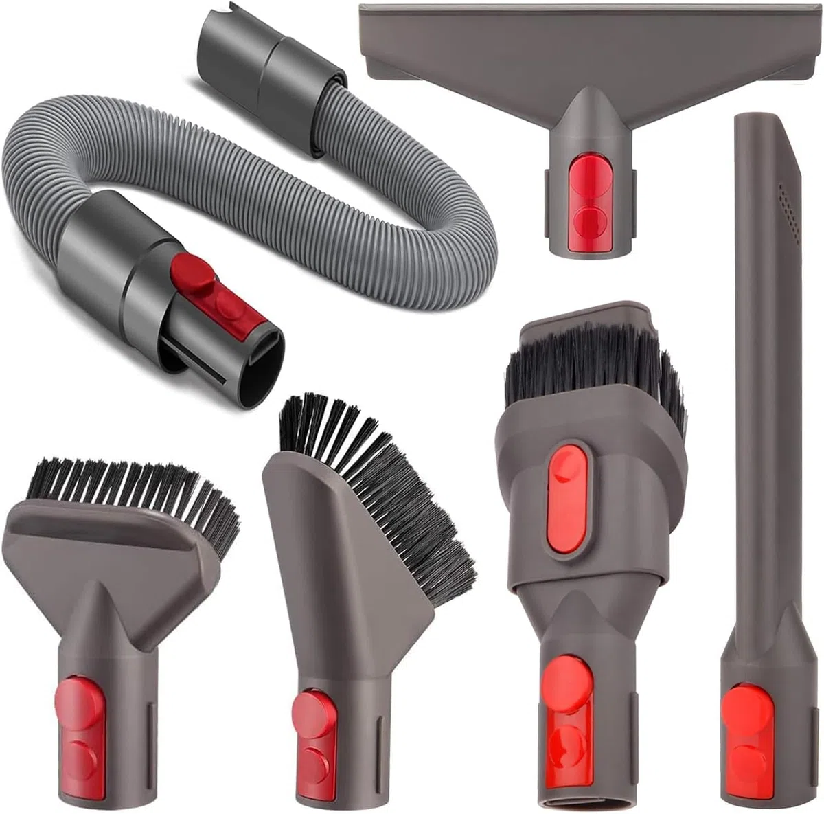 6 Stücke Zubehör Set Ersatz für Dyson Bürste mit Verlängerungs-Schlauch Düse Set für Dyson GEN5 G5 V15 V12 V11 V10 V8 V7 zur Reinigung von Fugen EckenBettfüße Tierhaare und Sofas schnell zu reinigen