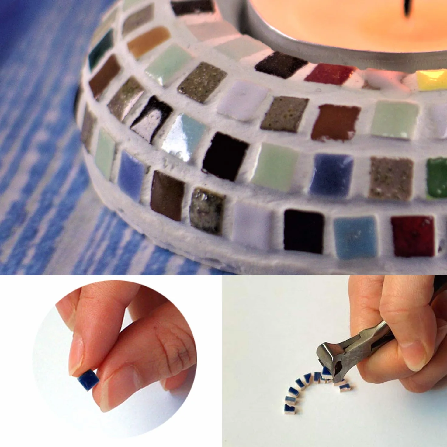 ALEA Mosaic Mini Mosaiksteine 5x5mm, 1000 Stück, Mix grün, MXVR