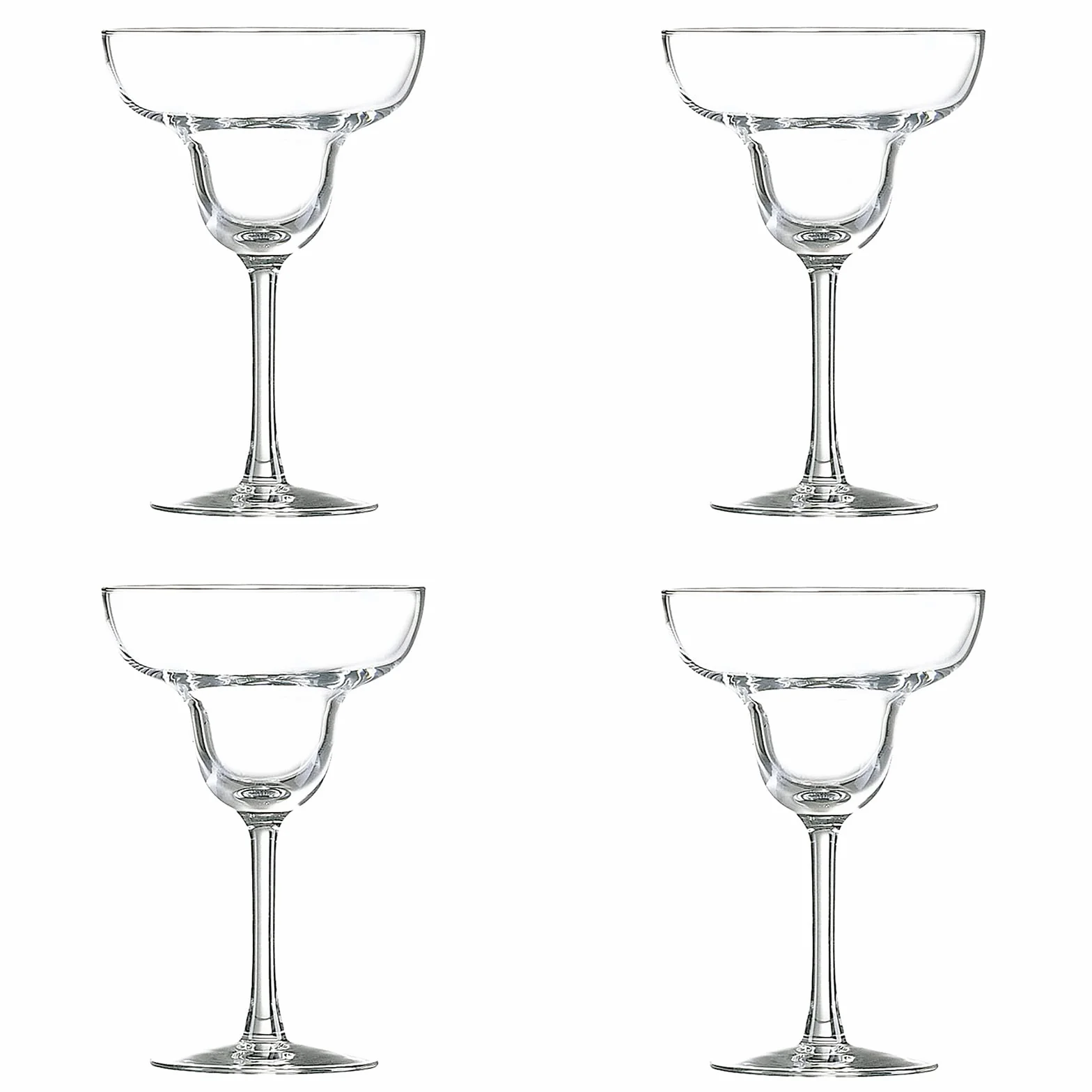 alpina Margarita Gläser Set 4 Stück - Cocktailgläser für Margarita Und Exotische Getränke - Klarglas - 250 ml, Durchsichtig