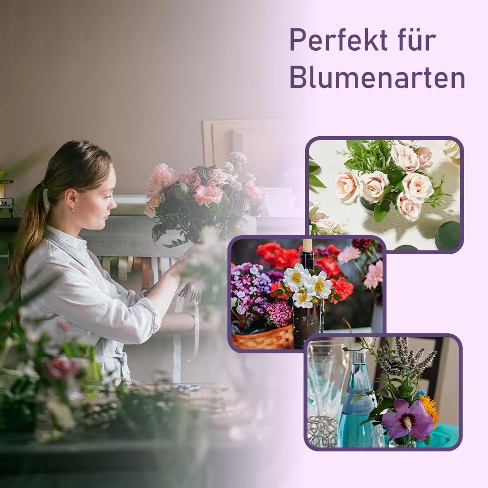 12 Stück Runde Blumensteckschaum, Mini Steckschaum für Blumen mit Grünem Draht, Nasssteckschaum Set für Steckmasse Hochzeitstisch Weinflaschen Partydekoration DIY