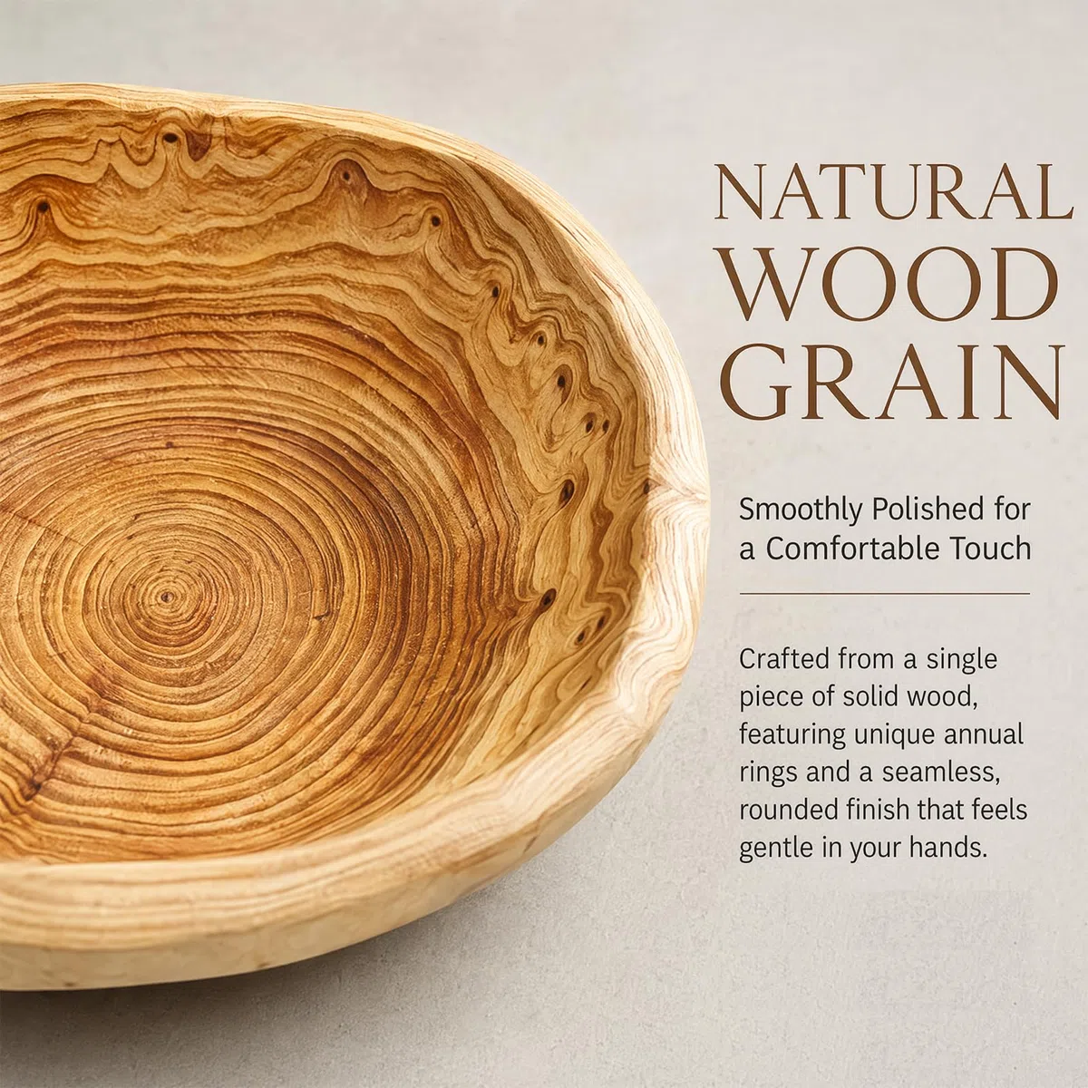 Obstschale aus Natur Holz, Natur Holzschale SalatSchüssel, Handgemachte Dekoschale Unregelmäßige Kreative Obst Servierschüssel Dekoschale für Salate Obst Snack Schlüssel Dekor (15—19cm)