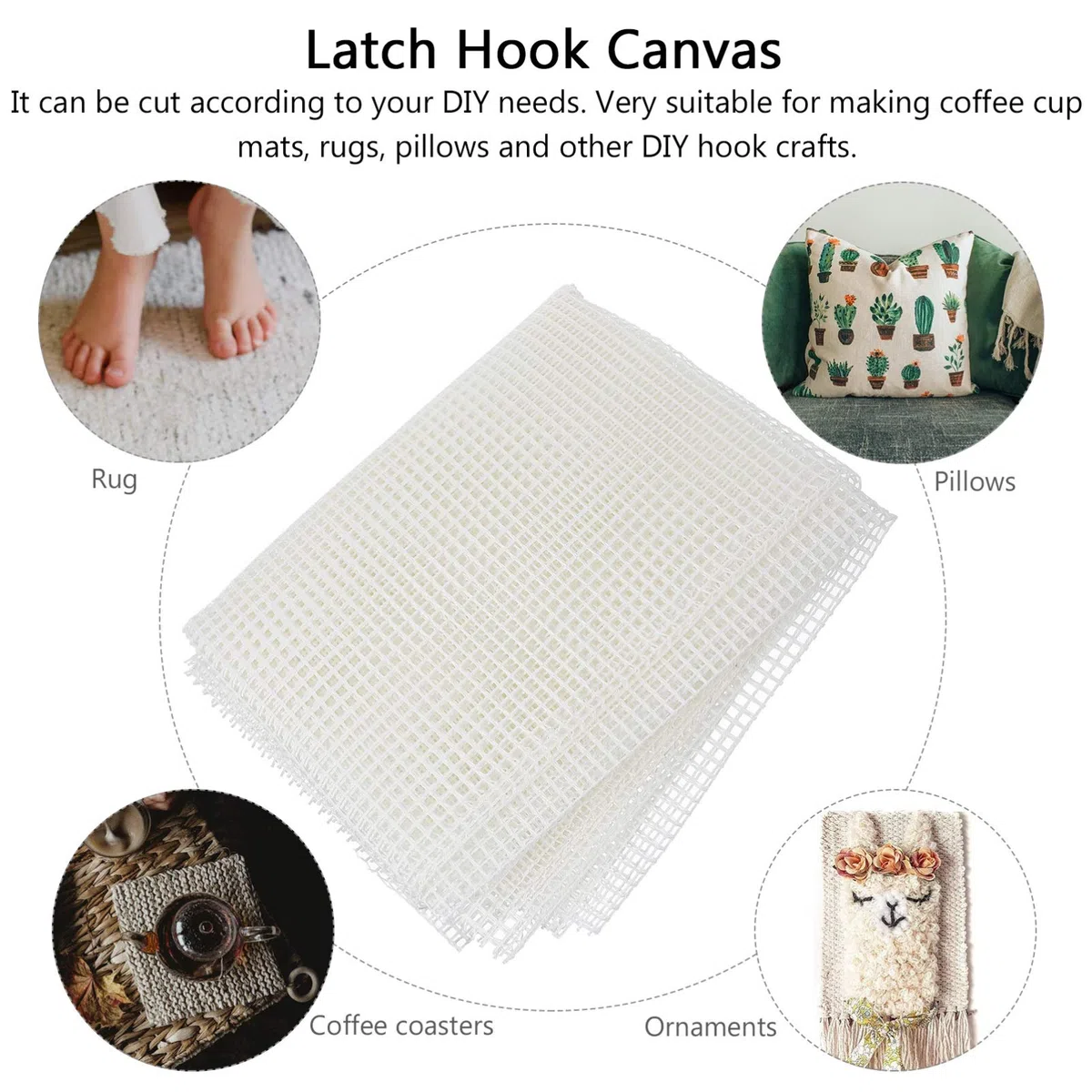Milisten Hakennetz 59X39 Zoll - Blank Rug Hooking Mesh DIY Knüpfteppich Leinwand Für Teppichherstellung Kissen Bastelnetz Für Handarbeiten Und Kreative Projekte