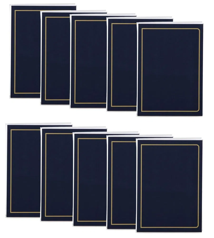 Set 10x Tradition Einsteckalbum für 36 Fotos in 10x15 Softcover Einsteck Foto Album: Farbe: Blau