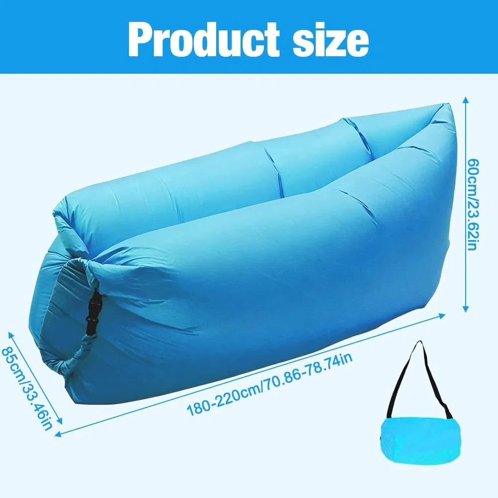 Aufblasbares Sofa, 200 x 70CM Aufblasbare Couch Camping Sofa, Luft Sitzsack, Luftsofa Outdoor Camping aufblasbares Luftsofa, aufblasbarer Sesselfür Strandparties Camping Schwimmbad