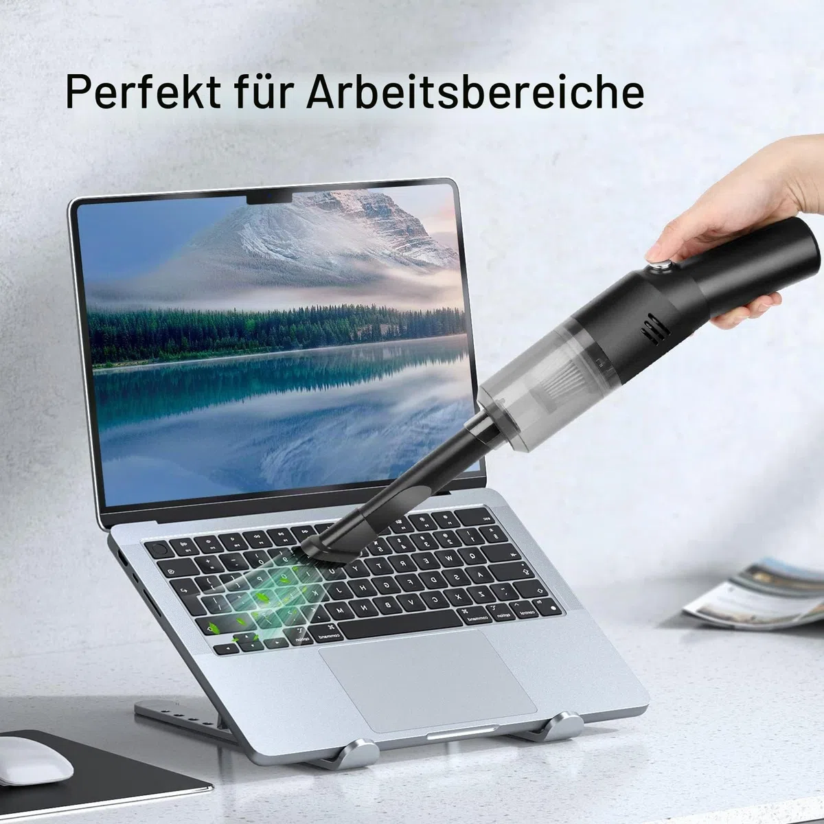 suloea Akku Handstaubsauger,USB aufladbar Tragbar Leicht Mini Auto-Staubsauger Kabellos,Handsauger