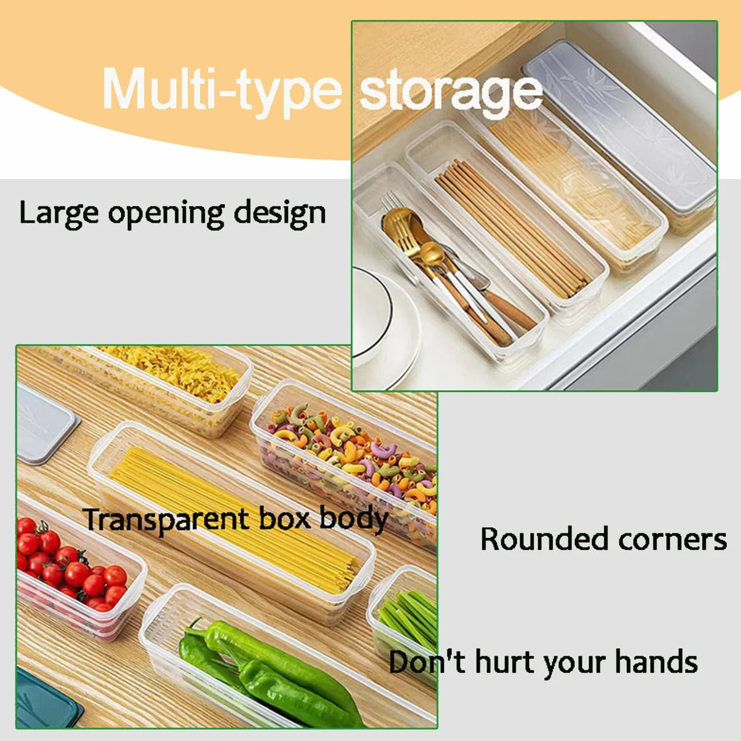 3 Stück Food Storage Containers Spaghetti Aufbewahrung Storage Boxes For Pasta Vorratsdosen Luftdicht Set Geeignet zum Aufbewahren von Nudeln, Sojabohnen, Gewürzen（Grün）