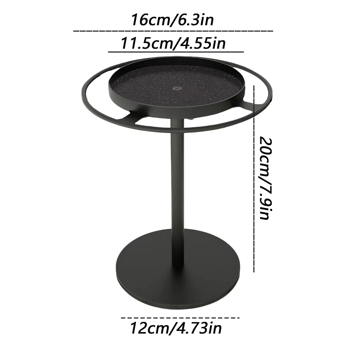 Sonnenbrillen-Organizer aus Metall, 360° Drehbarer Brillenhalter-Ständer, Brillen-Präsentationsständer mit Ablage für bis zu 12 Brillen, für Tisch, Nachttisch, Schreibtisch, Kommode und Heimdeko