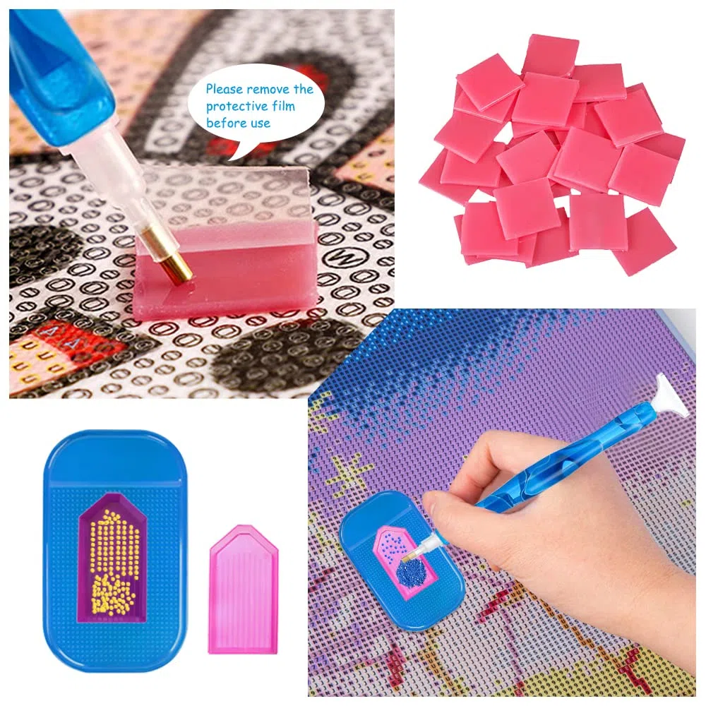 Senhai 45 Stück Diamond Painting Stift aus Edelstahl und Kunststoff, Stahlspitzen, Diamond Painting Zubehör, Werkzeuge für DIY-Malerei, Handwerk