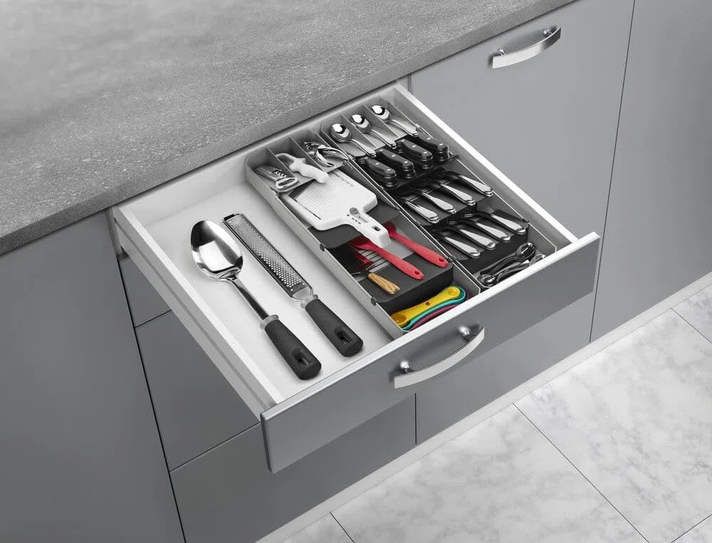 Metaltex 363220000 Cutlery Rack 40-49 cm Grey/Black