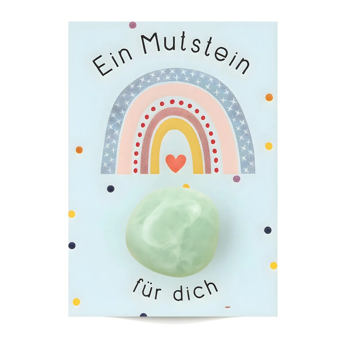 Milaboo 12er Set Glückssteine mit Karte – Einzeln verpackte Natursteine als dekorative Geschenkidee – Glücksbringer & Mitbringsel für besondere Anlässe (Mutstein)