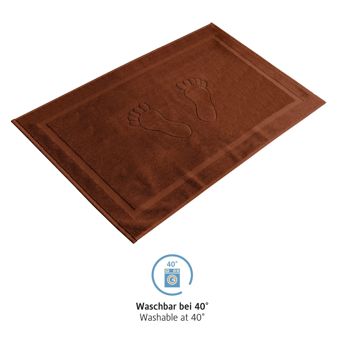 Komfortec Badvorleger Set 2 Teilig, Frottee Duschvorleger, Waschbar Duschmatte & Badteppich, 800 g/m² &100% Baumwolle, Saugfähig & Schnelltrocknend, 50 x 80 cm, Schoko Braun, bathmat-braun