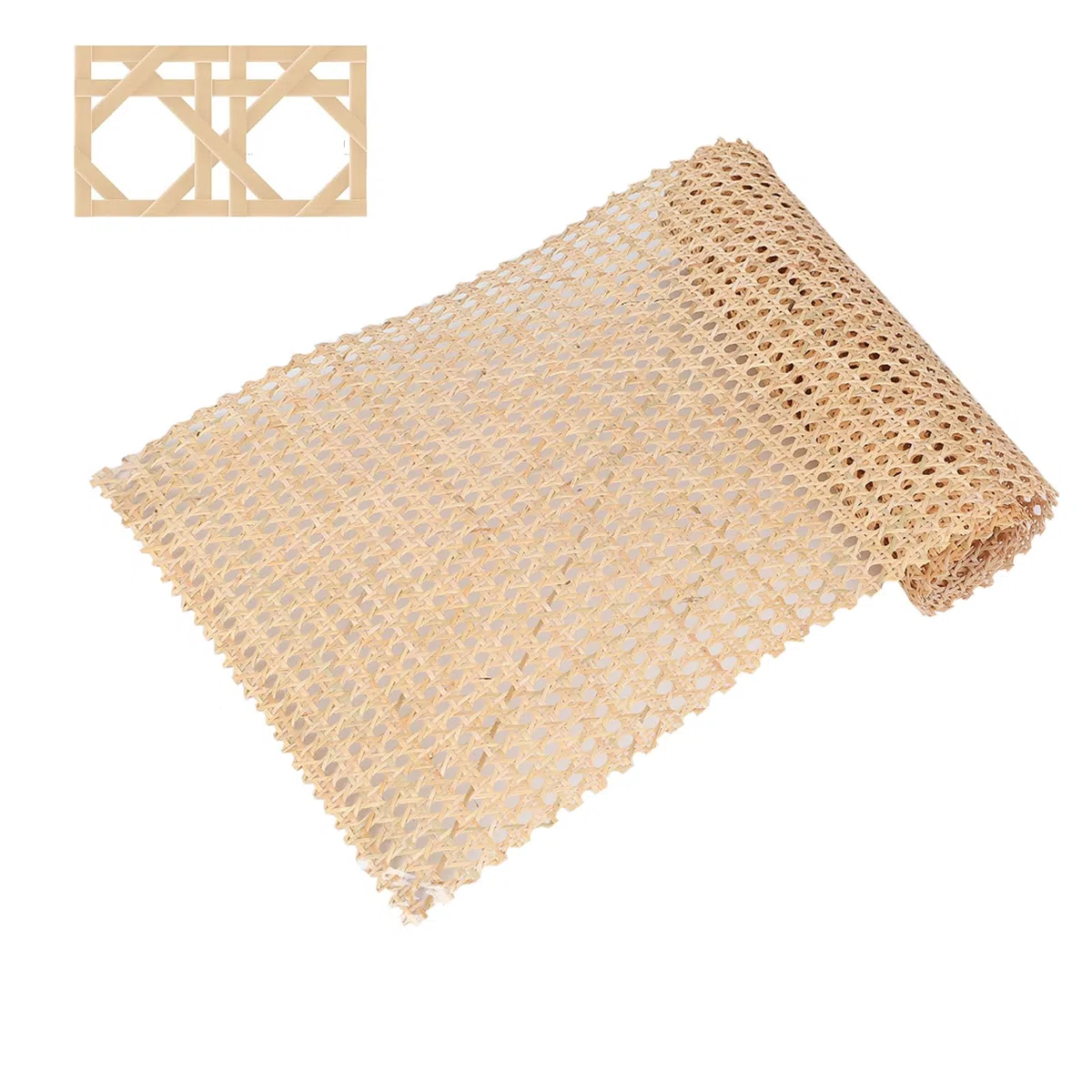 Rattan-Netz-Rolle, Rattan-Gurtbandrolle, PE Rattan-DIY-Projekte und -Dekorationen, Lampenschirme für Heimdekoration, Ständer, Schränke, Schiebewände, Heizkörper (Holzfarbe, 200 x 40cm)