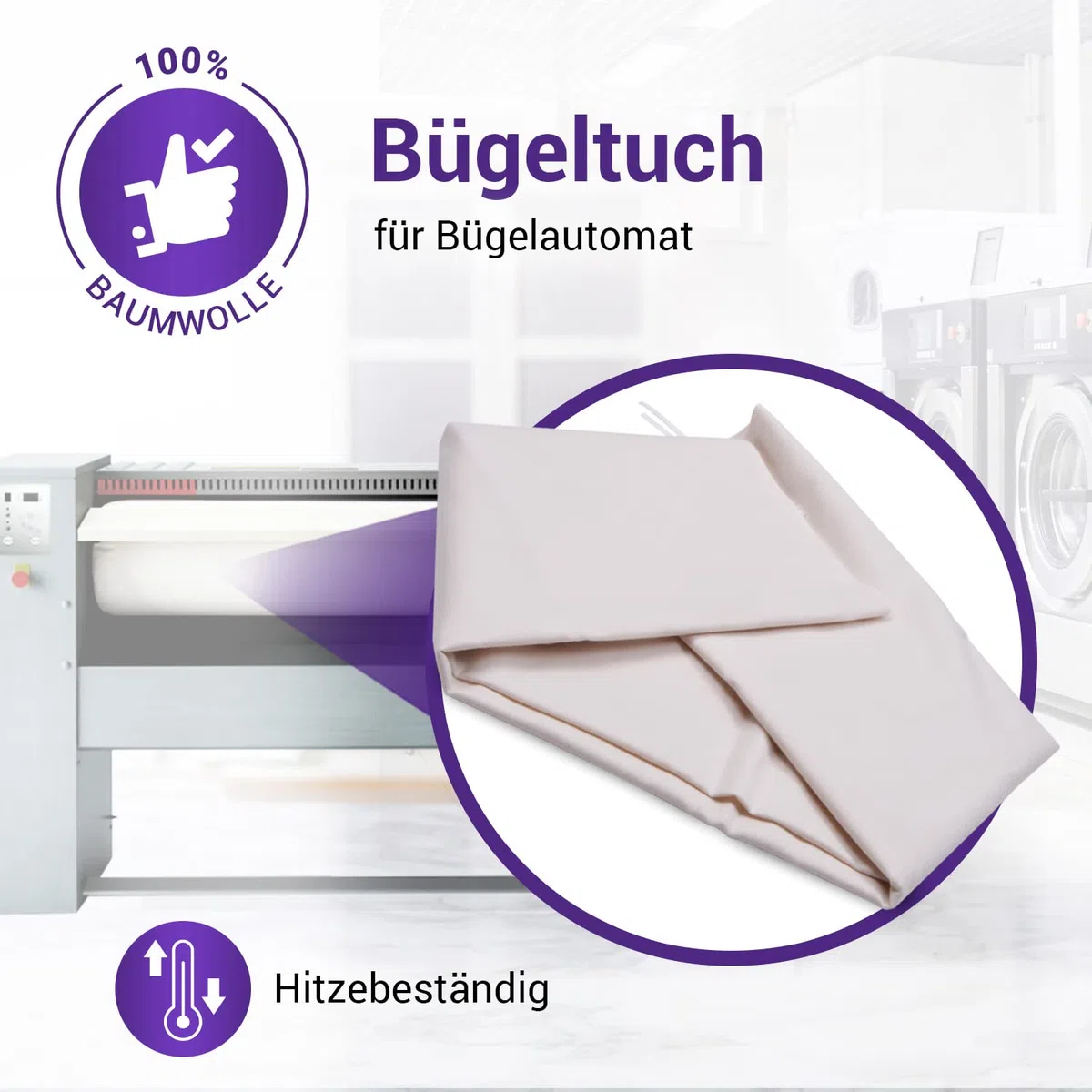Walzenbezug für Mangel Bügelmaschine, Mangelbezug 85cm für Automatische Bügelmaschine Walzenbezug, Bezug Mangel für Bügel Walze