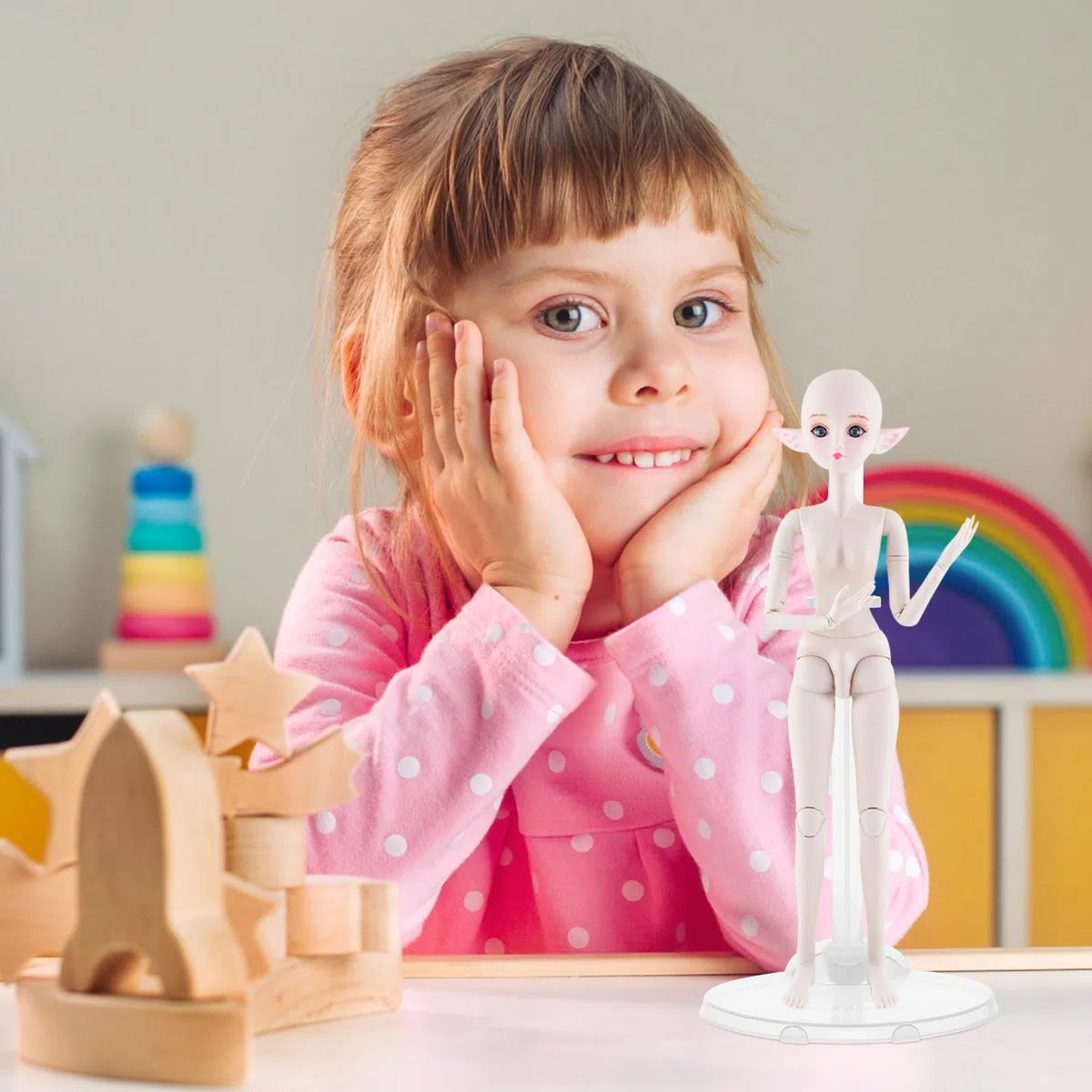 Artibetter 12Er Set Verstellbare Puppenständer Transparent Kunststoff Doll Stand Rack Für Puppen Taillenhalterung Display Zubehör Für Kinder Puppenspiele