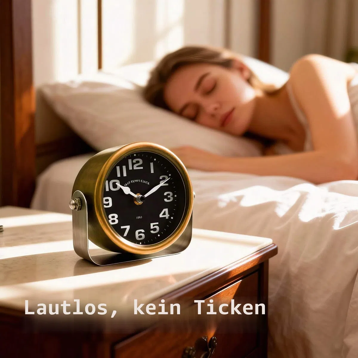 YOUKI Vintage Standuhr klein Tischuhren kaminuhr,Standuhren Analog Kaminuhren,Tischuhr Retro, Batteriebetrieben Leiser Betrieb Ohne TickenSchlafzimmer und Wohnzimmer