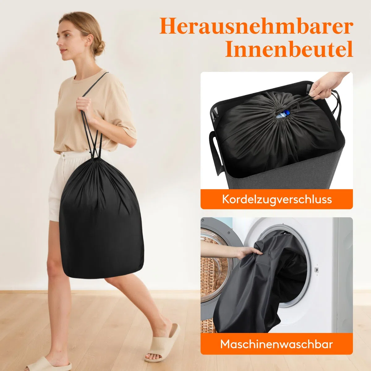 Lifewit 100L Pfandflaschen Sammelbehälter mit Deckel, Groß Pfandflaschen Aufbewahrung, Behälter Leergut & Altglas Aufbewahrung, Flaschensammler mit Loch Küche Abstellraum Flaschentasche, Dunkelgrau