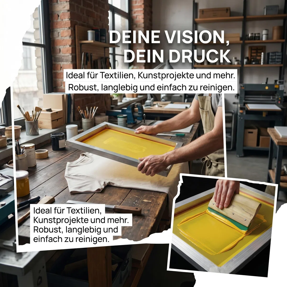 Sharplace Siebdruckrahmen Silk Print Mesh, Siebdruckrahmen Aluminium, 31x43cm 120T Polyester Sieb, Siebdruckplatte mit Aluminiumrahmen, Siebrahmen Siebdruckpresse für Stoffen, Papier, Kopierpapier