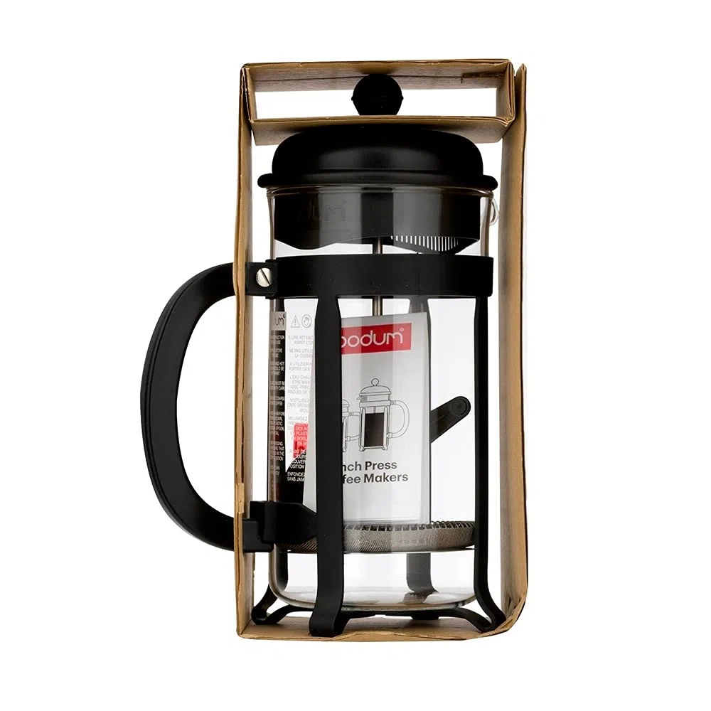 Bodum 1908-01 Java Kaffeebereiter, 8 Tassen, 1 L, Mehrlagig, schwarz, 10,6 x 16,3 x 24,5 cm, 6 Einheiten