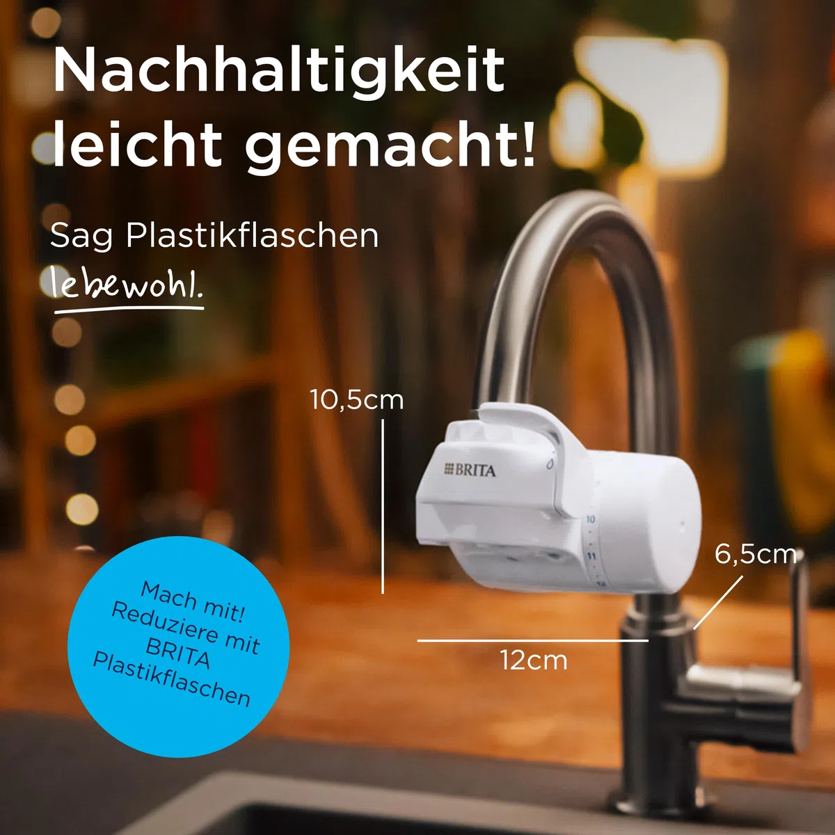 BRITA ON TAP V Wasserhahnfilter für Wasserhahn Filter Aufsatz ON TAP PRO und ON TAP (600 l) – Ersatzkartusche reduziert kleine Partikel, PFAS, Metalle und geschmacksstörende Stoffe wie Chlor