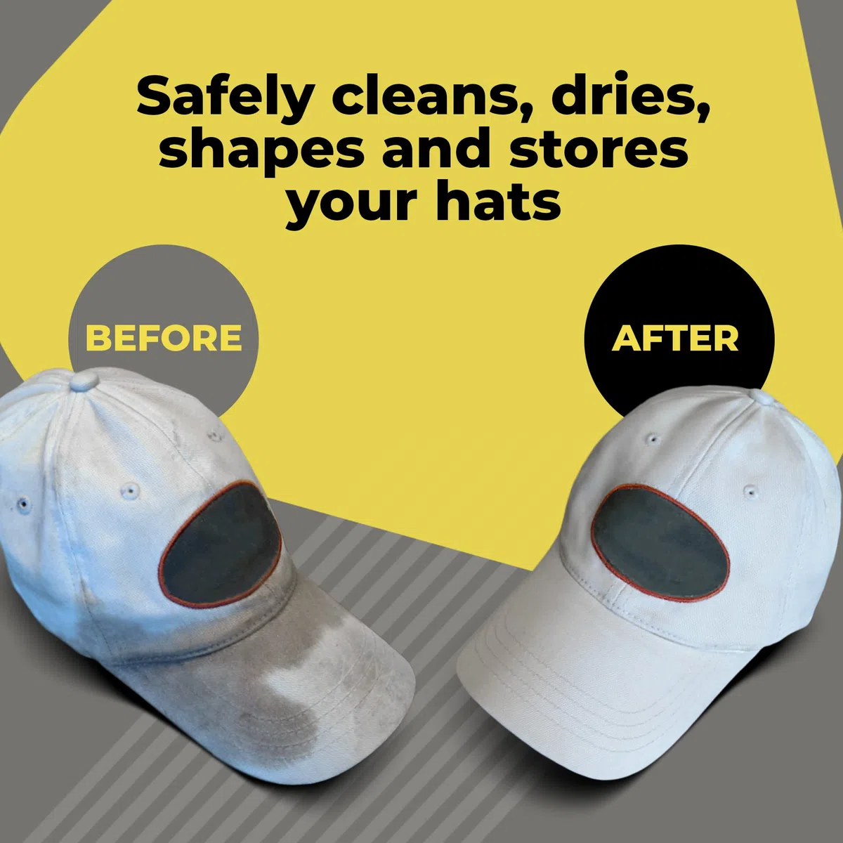 BallcapBuddy Hat Washer Hat Cleaner for Baseball Caps for Washing Machine or Dishwasher, for Flat & Curved Hats