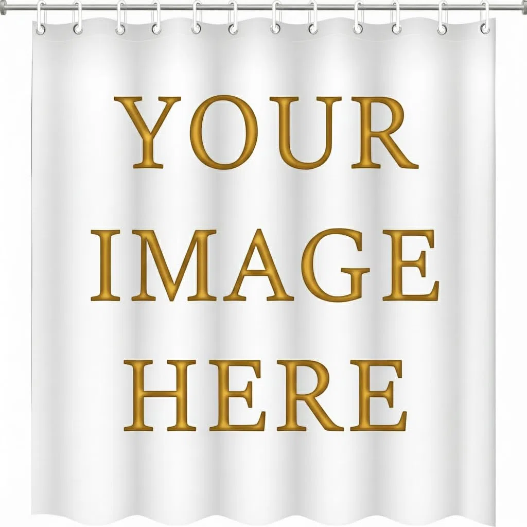 Personalisierter Duschvorhang mit eigenem Foto, HD-Druck auf Polyester, spritzwassergeschützt, personalisierte Badezimmer-Deko & Geschenkidee