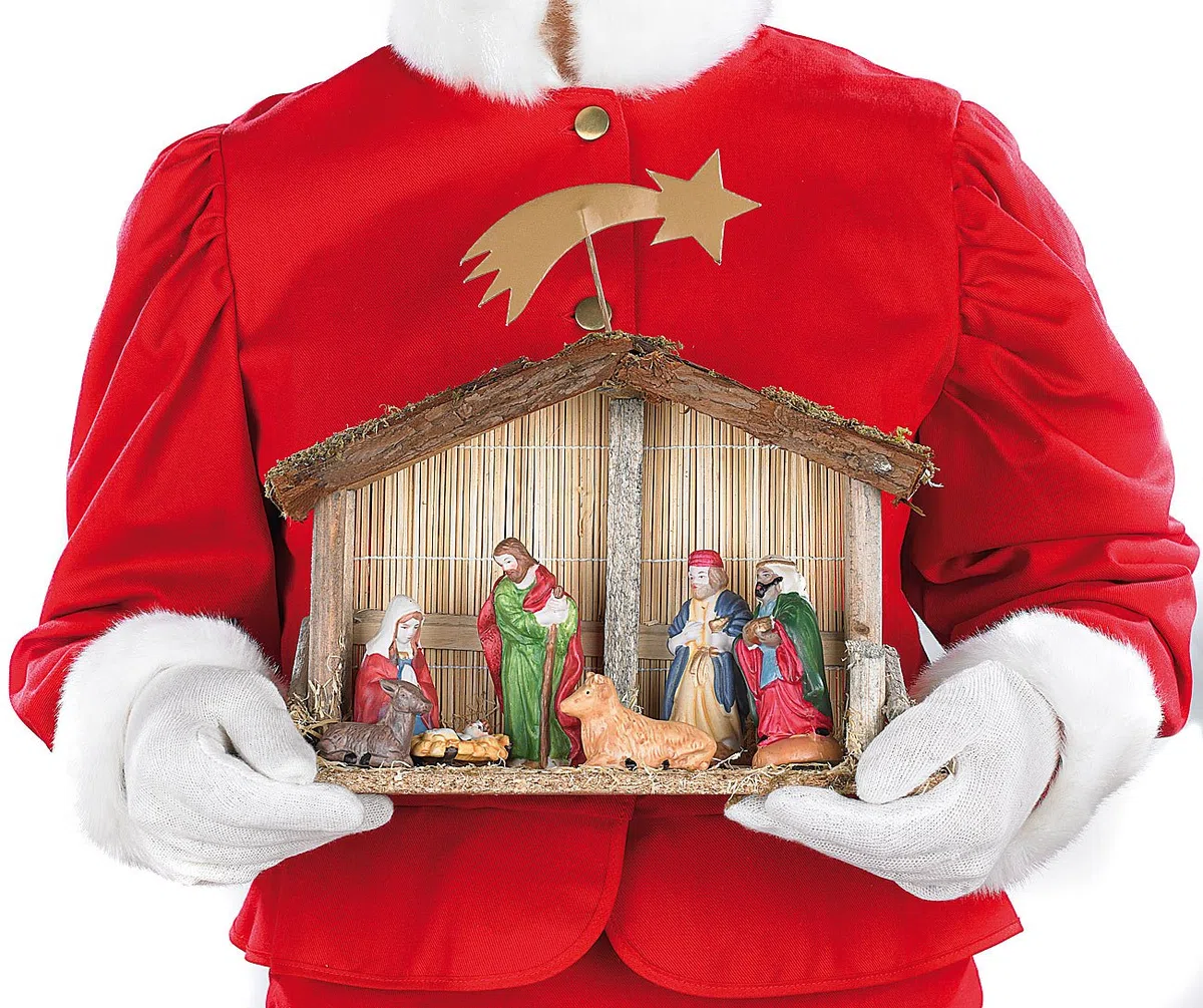 PEARL Weihnachtskrippe: Weihnachts-Krippe (10-teilig) mit handbemalten Porzellan-Figuren (Krippe kaufen Weihnachten, Weihnachtskrippe Porzellanfiguren, Winter)
