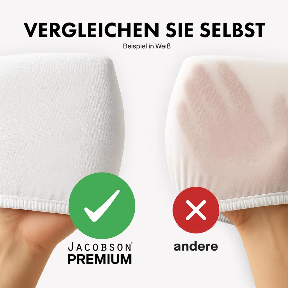 Jacobson Premium Spannbettlaken 200 g/m² Jersey Baumwolle mit Elasthan (180x200-200x200 cm, Grau)