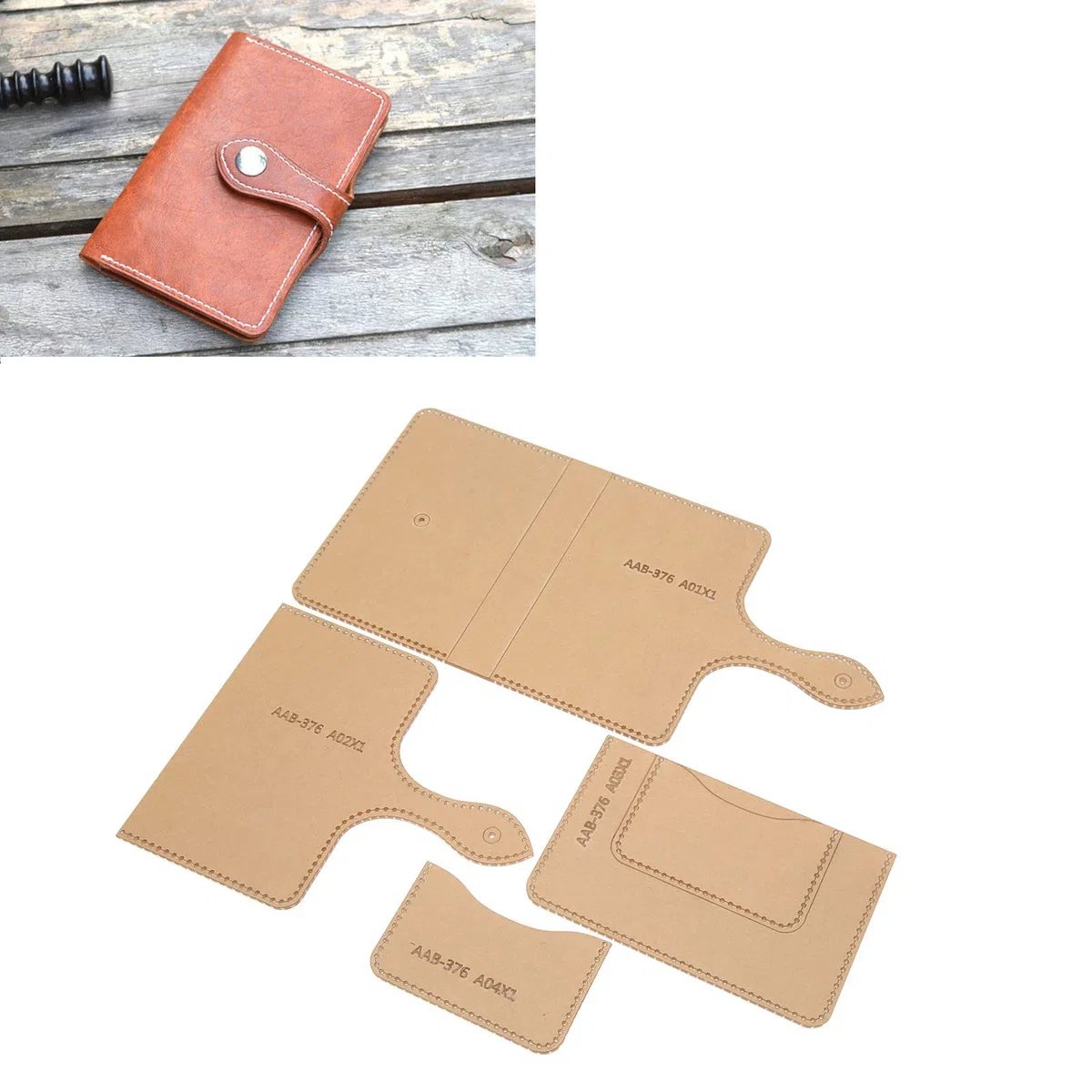 Acryl-Schablonen-Set, Leder-Schablonen, Acryl-Taschen-Schablone, Reisepass-Taschen-Schablone, Acryl-Gürtel-End-Schablonen für Leder, Leder-Handwerkswerkzeug