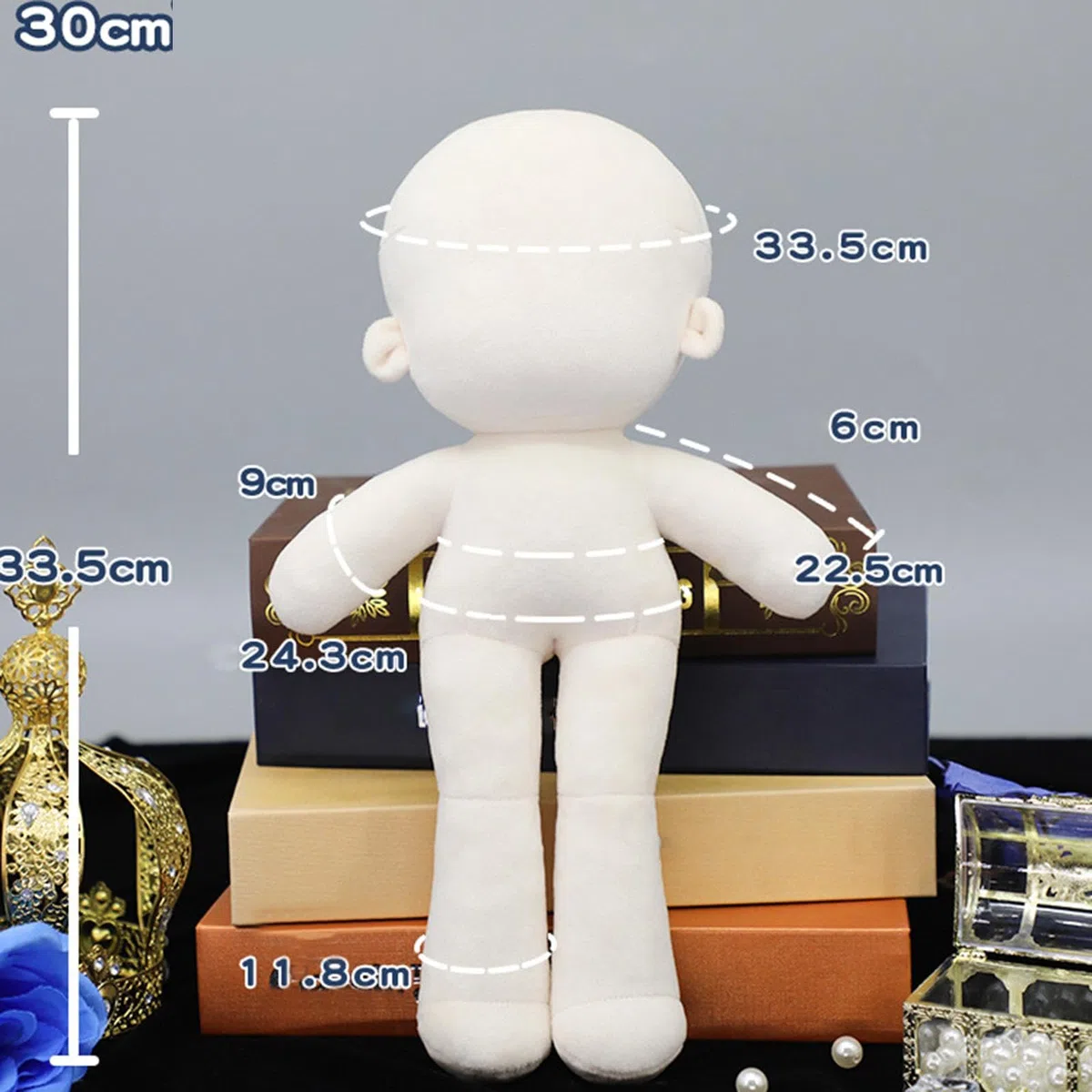 Blank Doll Body Stoffpuppe DIY Plüschmannequin Bastelprojekt für Kreative Bastelarbeiten Spielzimmer Sammeln Kinderzimmer Geschenküberreichung, Normaler Körper