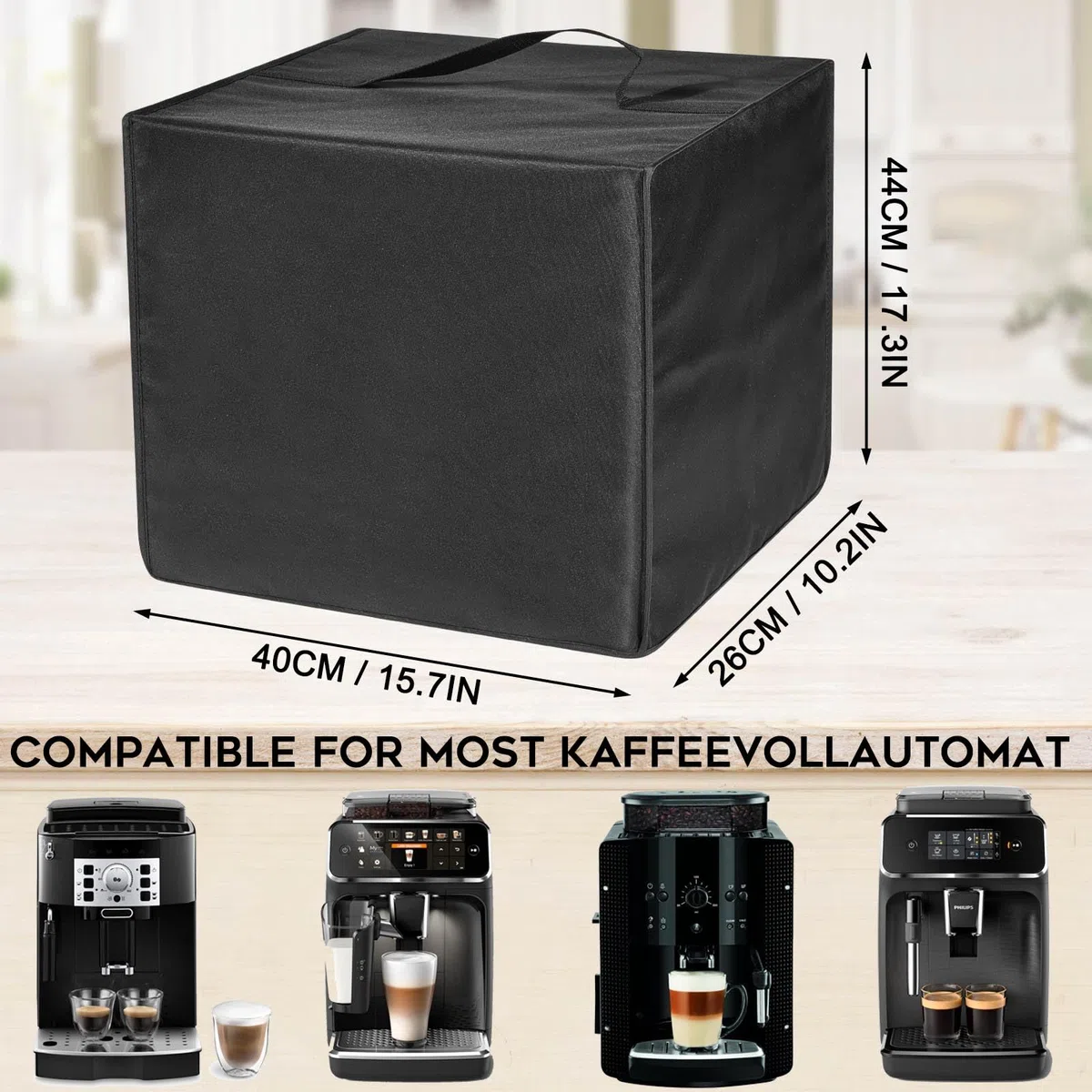 Wasserdichte Universelle Staubschutz Abdeckung für Kaffeemaschine, für De'Longhi Magnifica S/Evo, Philips Serie 2200/3300/5400 Kaffeevollautomat, Melitta Solo - Kaffeevollautomat und so weiter
