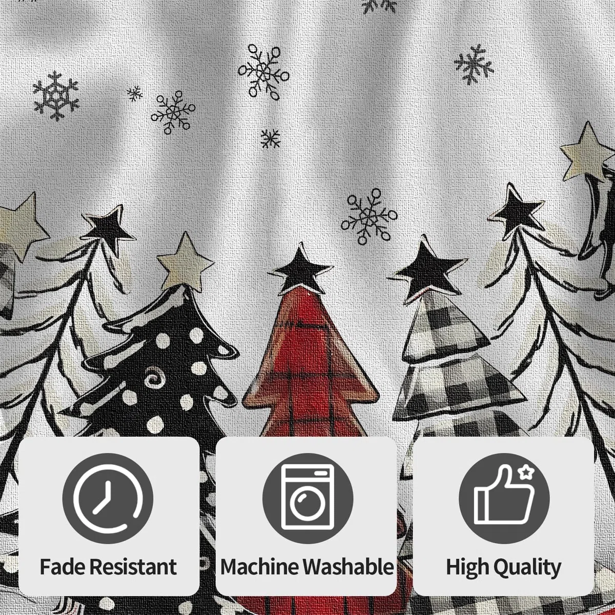 Weihnachtsbaum Decke Rund 122 cm, Rote & Schwarze Büffelkaro, Weihnachtsbaum Motiv, Baumdecke Weihnachtsbaum Teppich Rund für Weihnachtsbaumschmuck, Feiertagsfeiern
