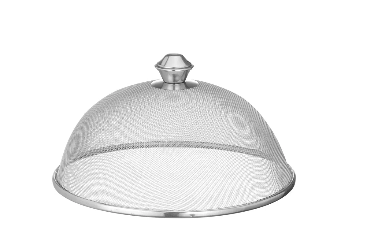 HENDI Netz Lebensmittelabdeckung, zum Schutz von Lebensmitteln, schützt vor Fliegen, feine Masche, Fliegenhaube, Netzabdeckung, Teller abdeckung, ø305x(H)170mm, Edelstahl