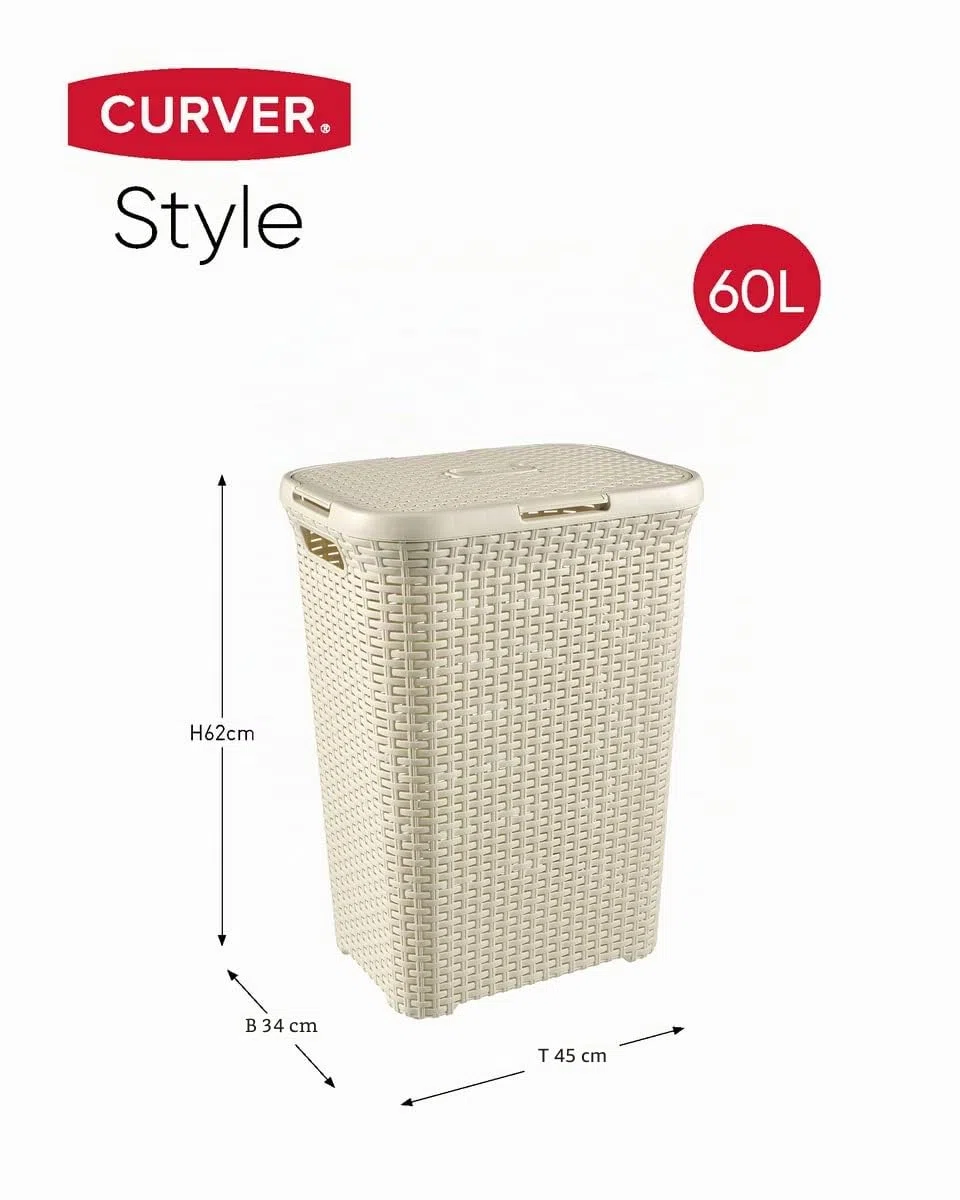 Curver 70788501 Wäschebox, 60 L, Creme