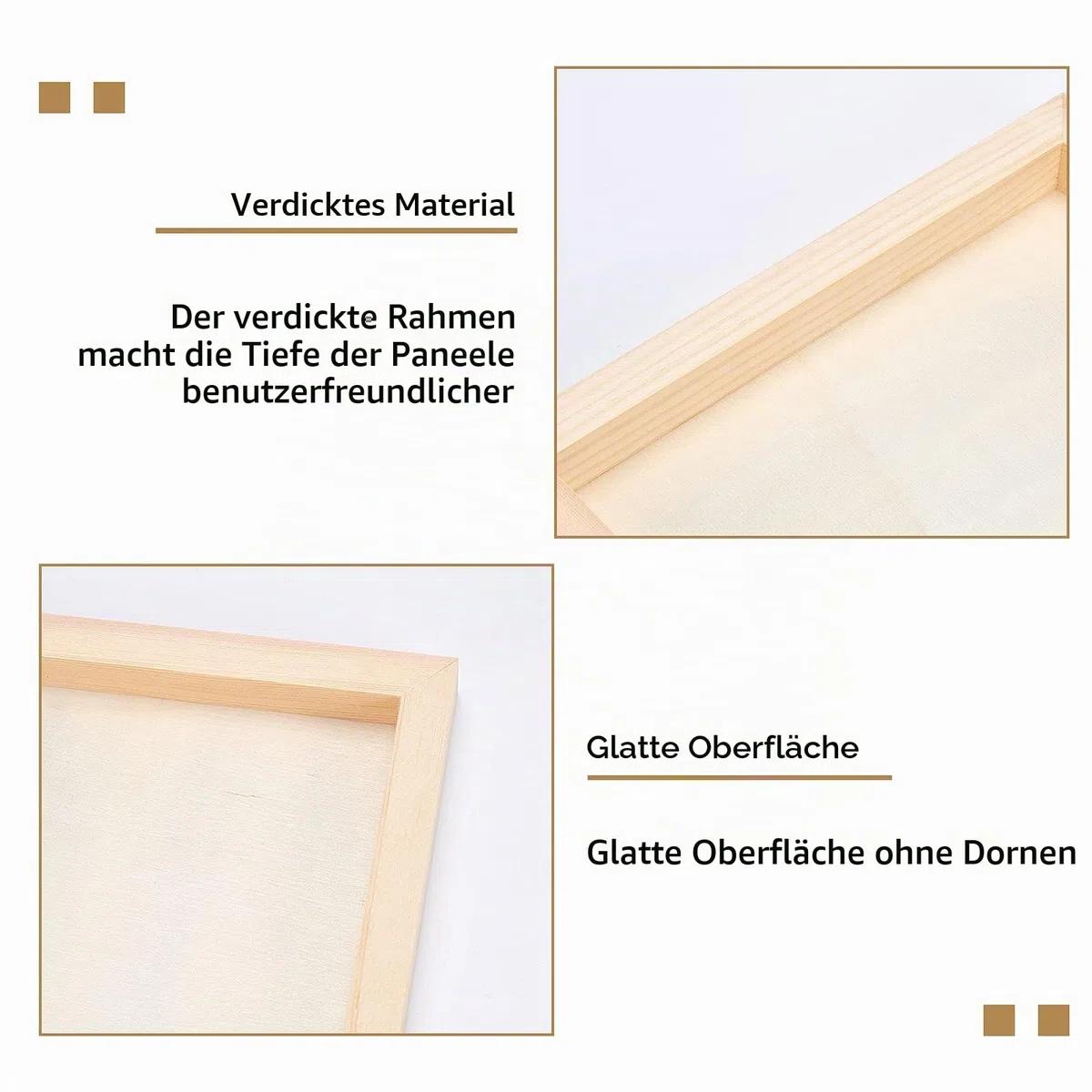 OLYCRAFT 4 stücke Holz Leinwandbretter 19.8x19.8cm Quadrat Unvollendete Holz Wiege Malerei Panel Boards Für Ölgemälde, Clay Crafting, Kunst Und Skulpturen
