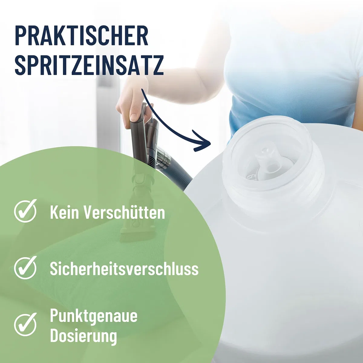 Waschsauger Teppichreiniger & Polsterreiniger Konzentrat – 1L Fleckenentferner Reinigungsmittel für Teppich, Sofa, Autositze – Anwendung im Nasssauger & Handreinigung – Ohne Bleichmittel