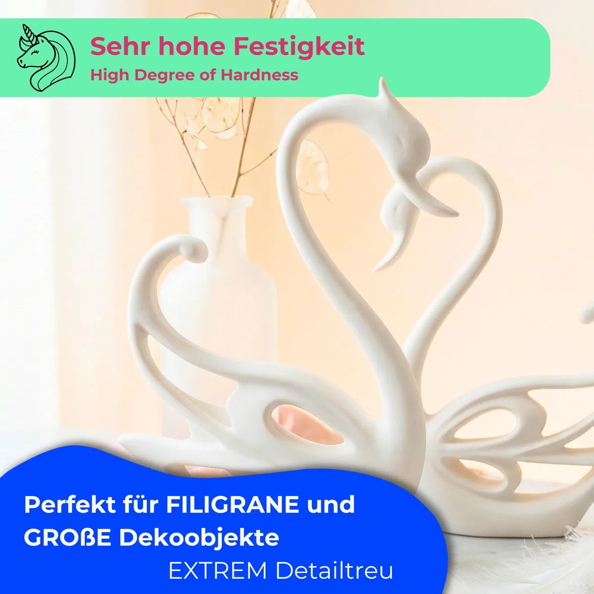 Gießpulver Weiß 4,5kg für Silikonformen, KERANO Made in Germany | In 15 Minuten entformbar, ohne Brennofen. Bildet feinste Details scharf ab, für Vasen, Kerzenhalter, Schalen & Skulpturen