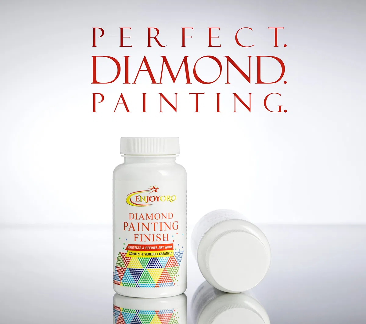 Diamond Painting Finish - Transparente Schutzversiegelung - dauerhaft geschützt und veredelt - Diamant Painting Zubehör - vielseitig verwendbar (2x150g)